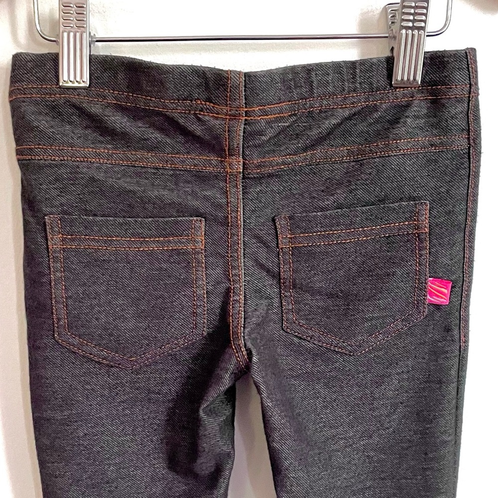 5/$20💥Capri Cropped Leggings Bike Shorts, Charcoal Denim Look, Back Pockets